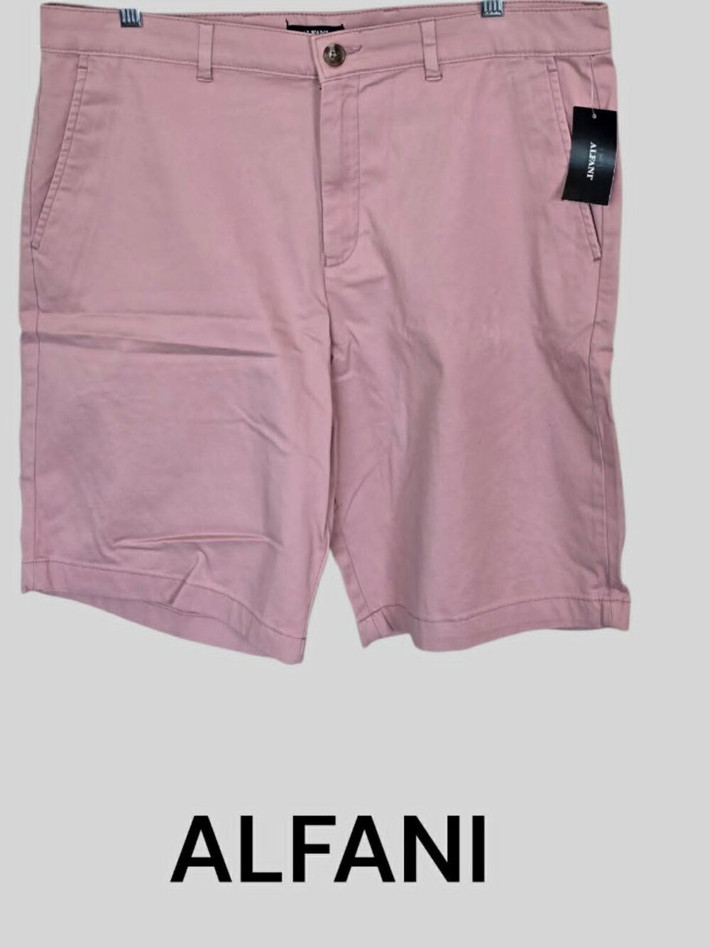 Alfani Promo Short  Flat Front Mauve Cloud Casual Shorts  Womens 33